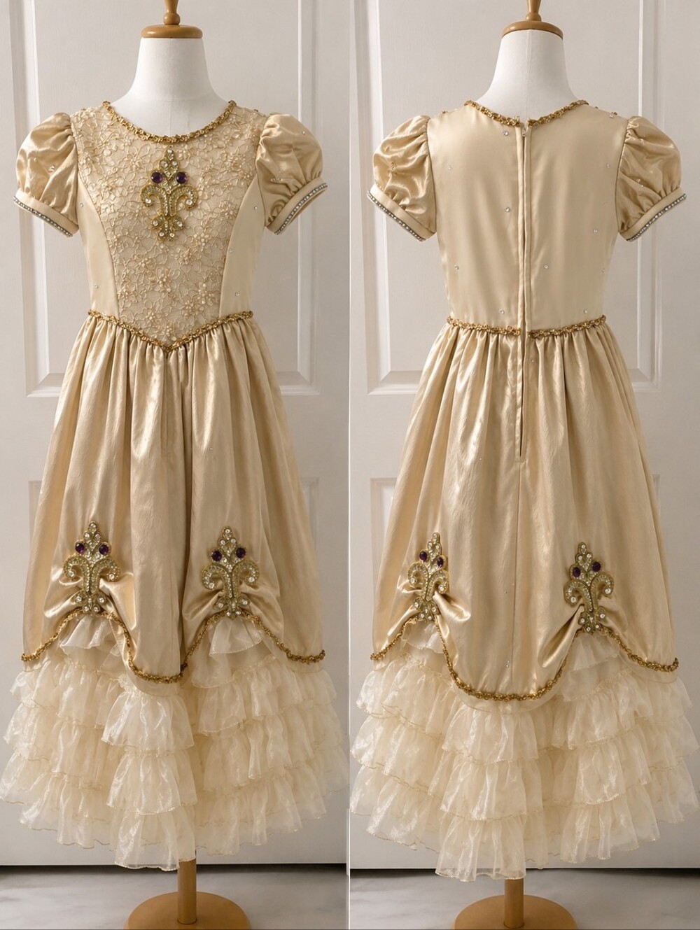 Custom Mardi Gras Court Princess Gown Complete Ensemble